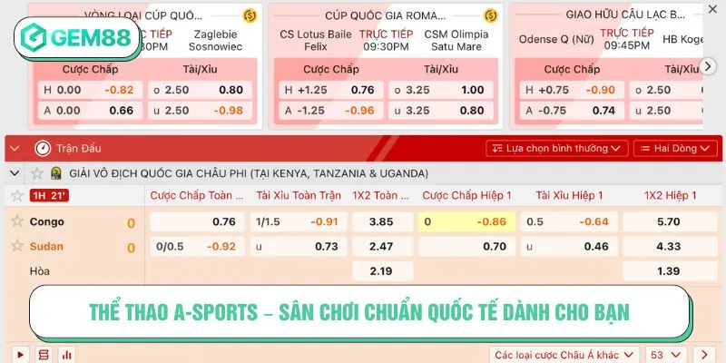 Thể Thao A-Sports – Sân Chơi Chuẩn Quốc Tế Dành Cho Bạn Thể Thao A-Sports